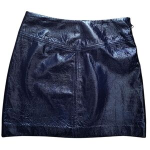 Highline Collective Black Faux Leather Mini Skirt – XS